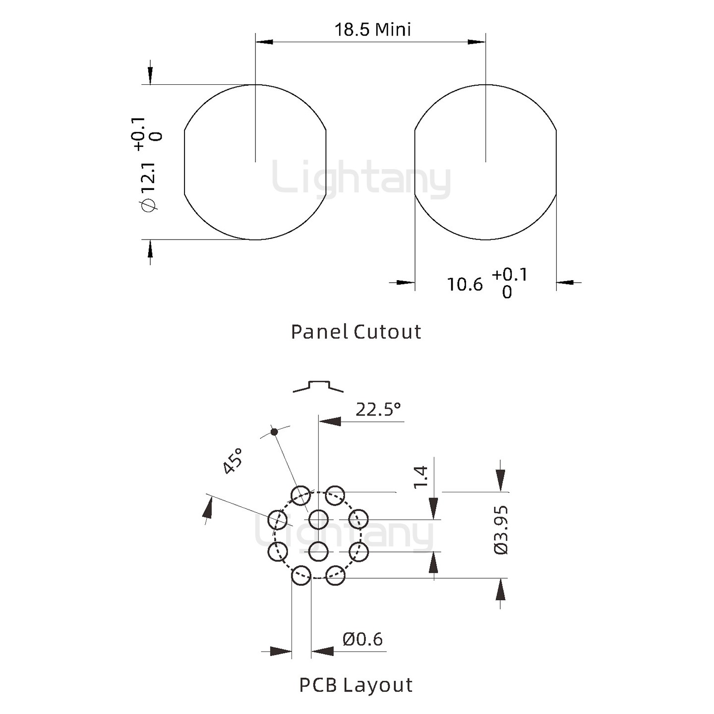 EEG.1B.010.CLN推拉自锁前螺母插座 直插板