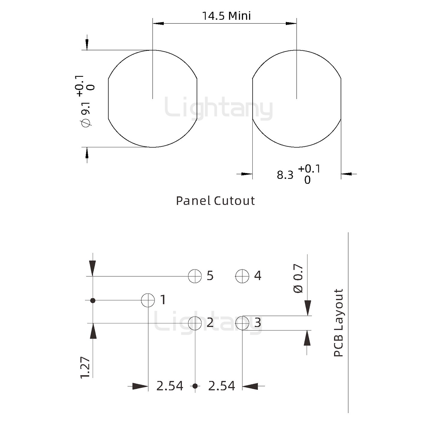 ECG.0B.005.CLV推拉自锁双螺母插座 弯插板