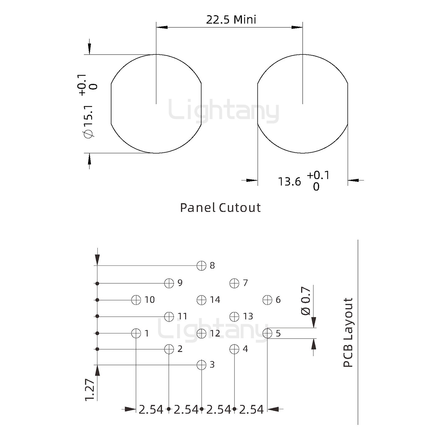 ECG.2B.014.CLV双螺母插座 弯插板