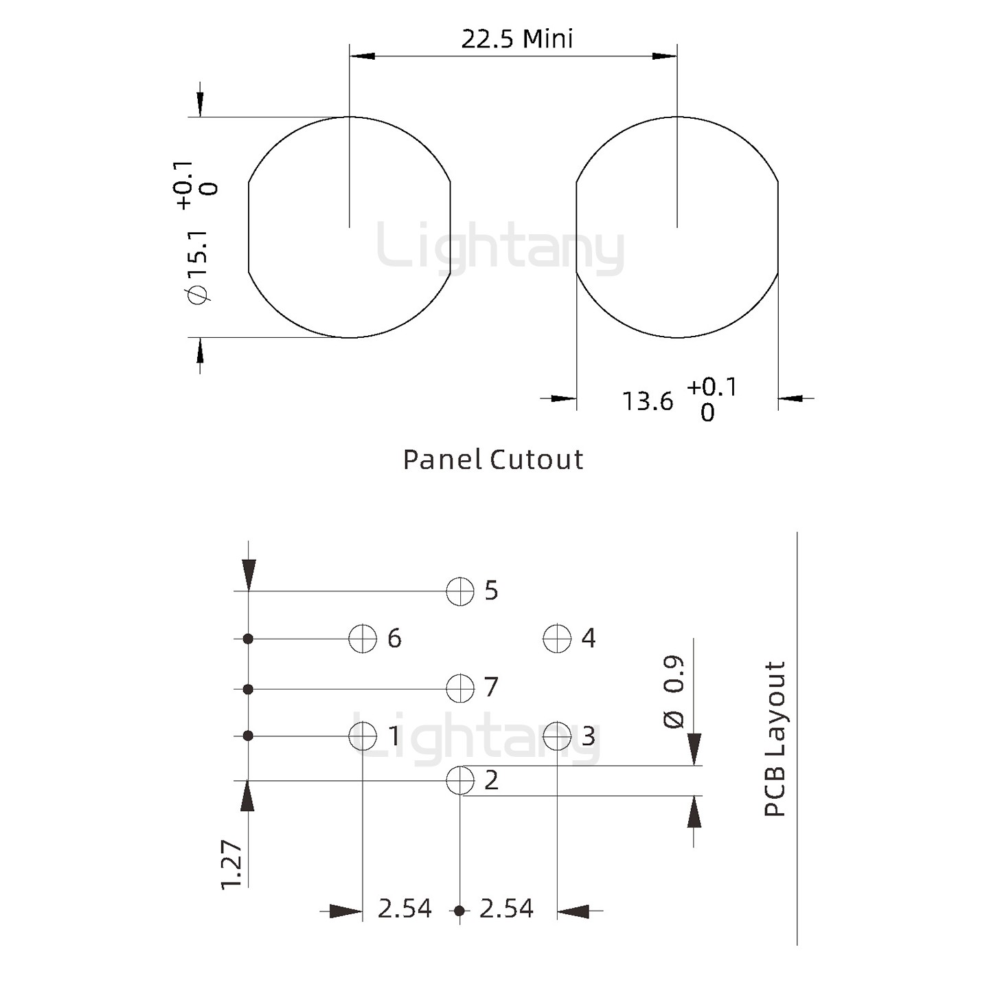 ECG.2B.007.CLV双螺母插座 弯插板