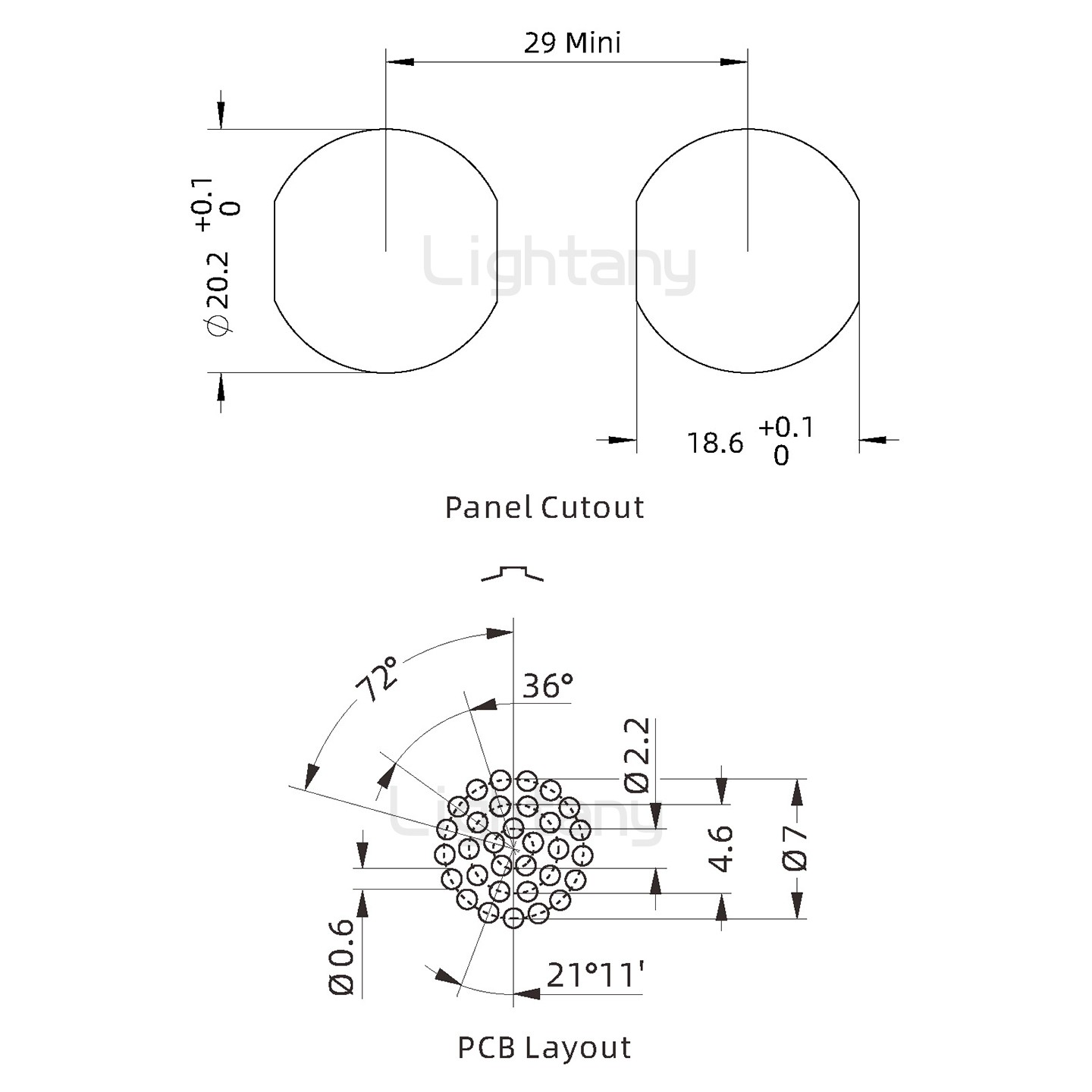 EEG.2K.032.CLN推拉自锁前螺母插座 PCB直插板