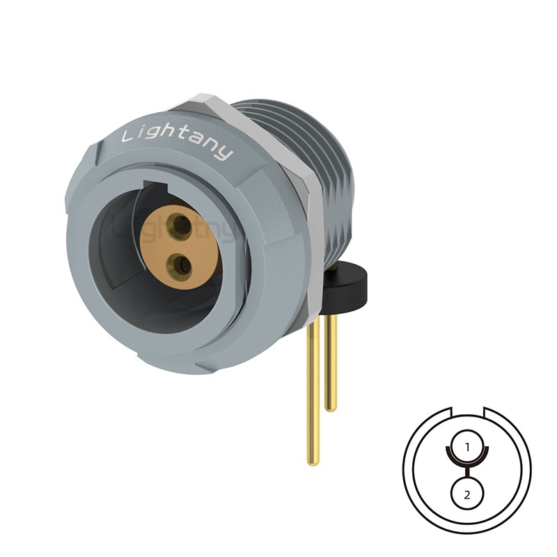 PKG.M0.2GL.VG双螺母插座 PCB弯插板 推拉自锁