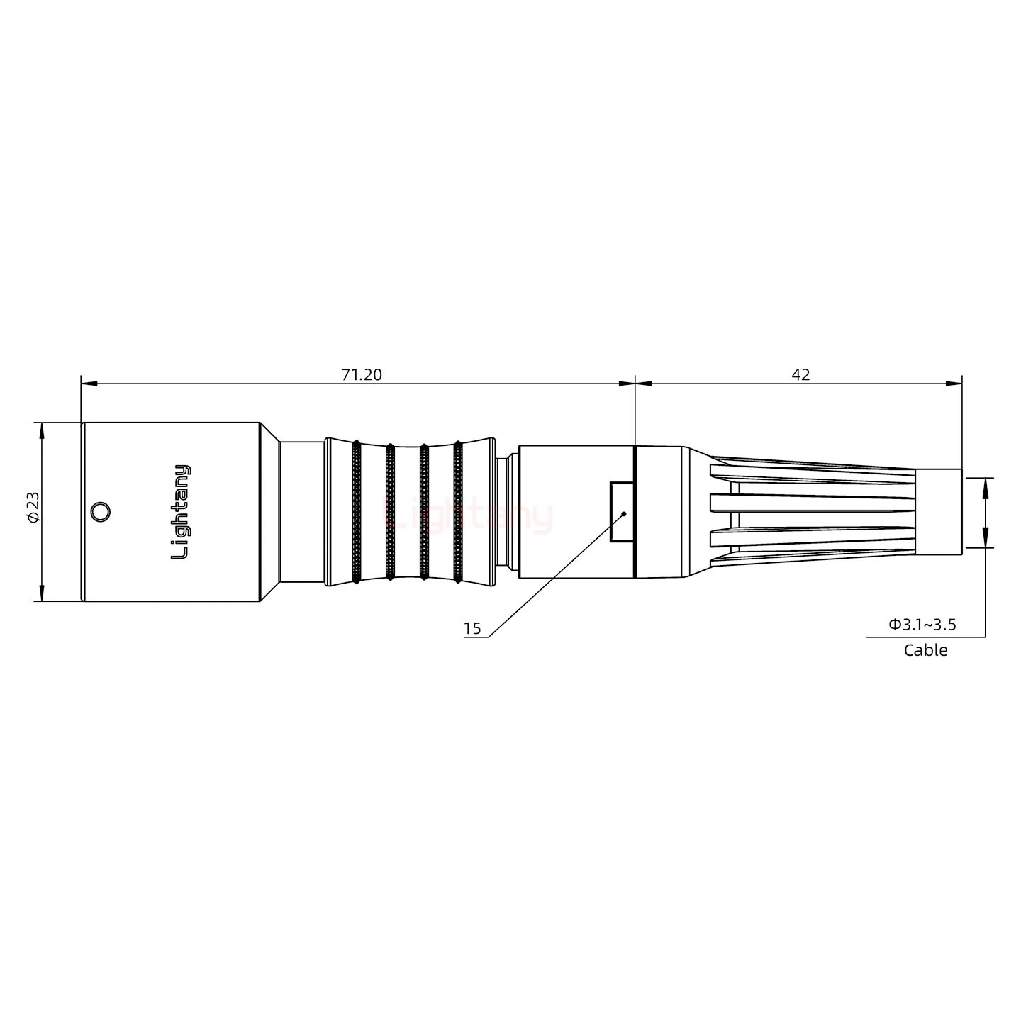PHG.3K.006.CLLC35Z推拉自锁带护套浮动插座