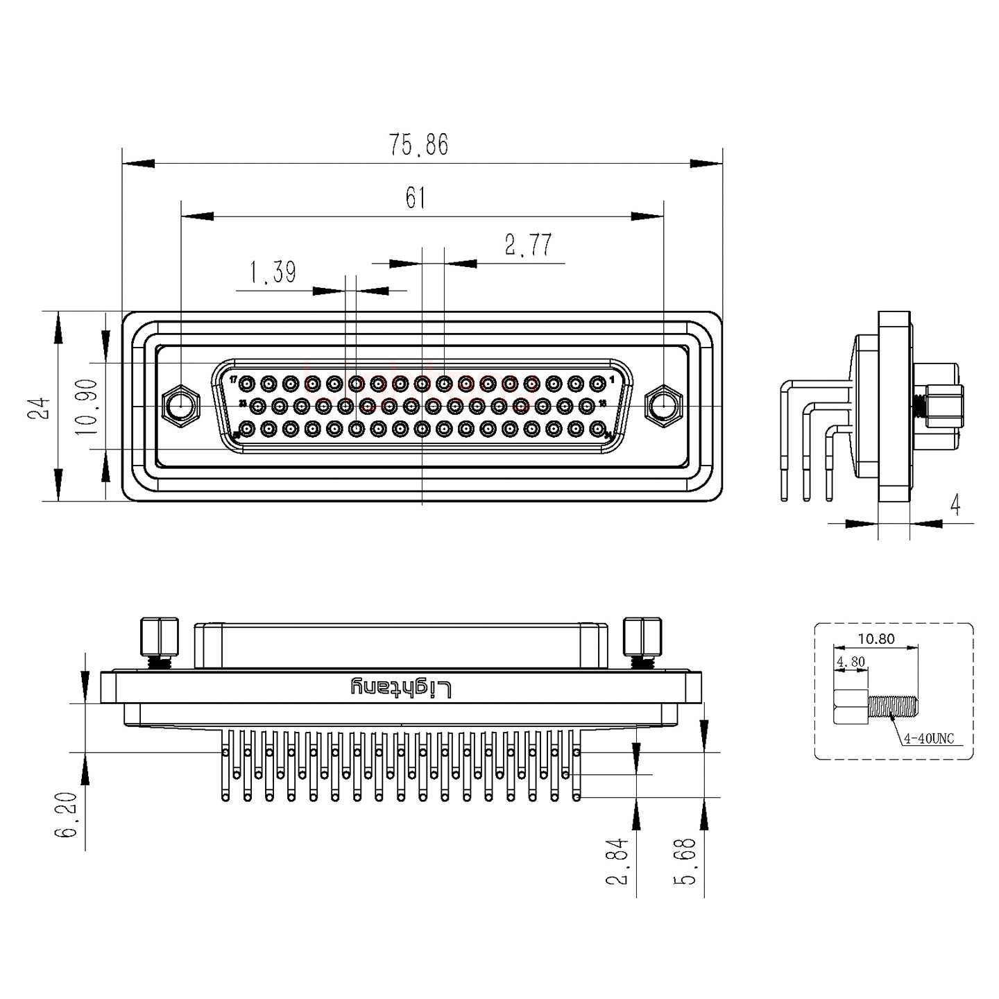 防水DR50 母 弯插板 锁螺丝 车针